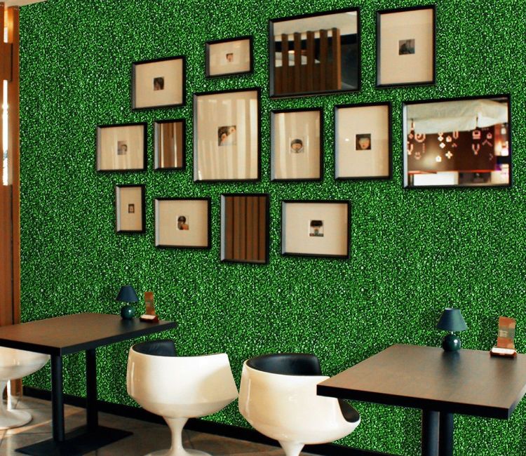 Artificial grass wall for a modern, green interior