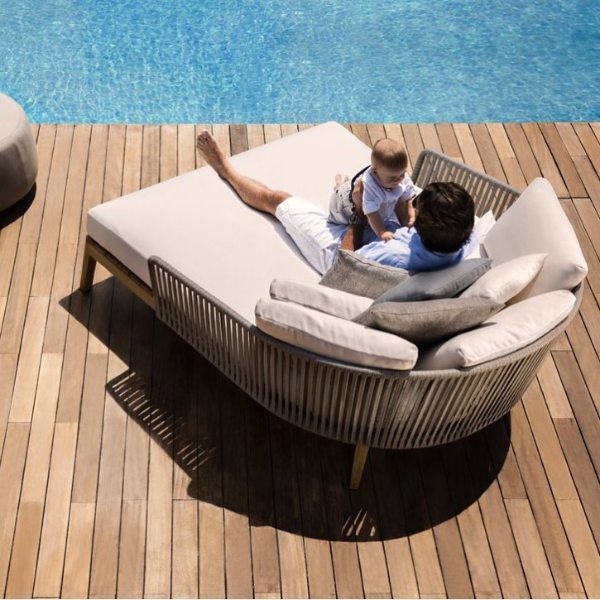 Elegant outdoor wood flooring for garden spaces