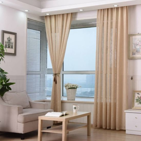 Sheer curtains providing privacy while letting in light