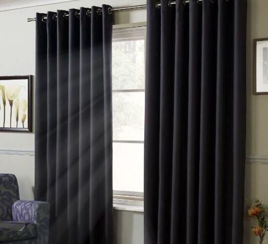 Blackout curtains in a modern living room