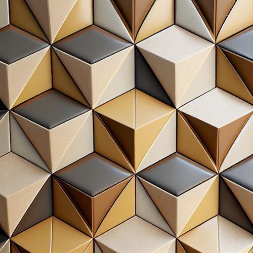 3D geometric patterns for contemporary wall decor