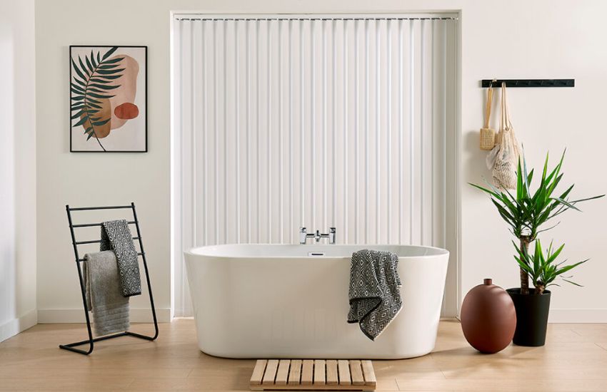PVC Vertical Waterproof Blinds For Shower