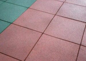 Brown and Green Rubber Tiles