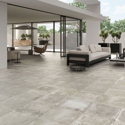 Durable concrete flooring for garden areas