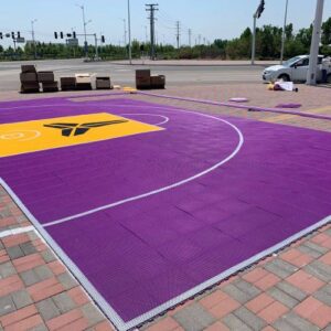 Impact-resistant rubber floors for sports courts