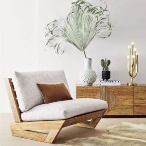 Modern, handcrafted wooden furniture in living space