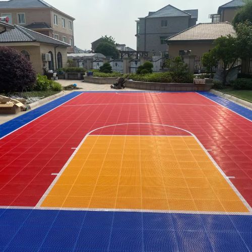 Non-slip rubber flooring for poolside areas