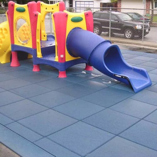 Slip-resistant rubber flooring for safe play areas