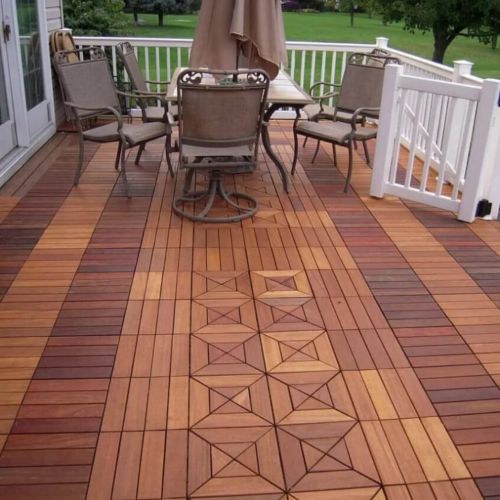 Strong wooden floors for outdoor durability