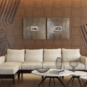 Textured 3D panels enhancing room decor