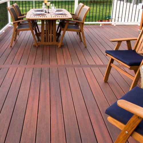 Weather-resistant wood floors for open spaces