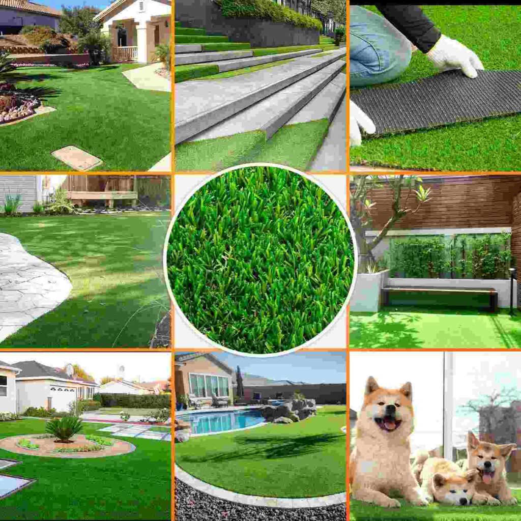 fake lawn installation