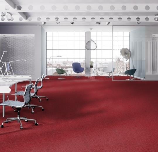 Multi Speck Red Carpet Tile
